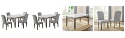 Furniture Emily Marble Dining 5-Pc Set (Rectangular Table & 4 Side Chairs)